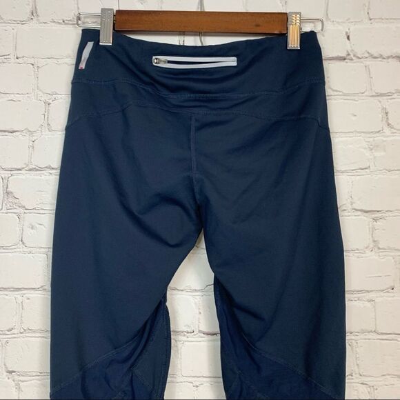 Zella Womens Small s/p Blue Reflective Cropped Running Yoga Athletic Pants - Picture 6 of 9